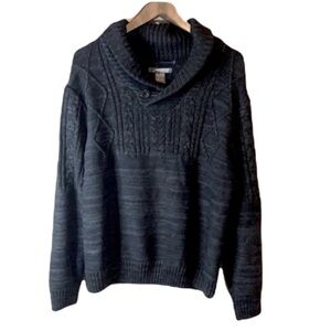 VTG Method Cable Knit Pullover Dad Grandpa Oversized Sweater Women Large